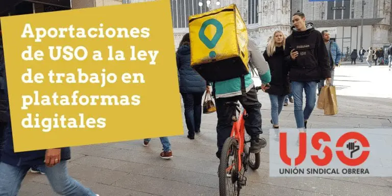 USO presenta sus propuestas para regular el trabajo en plataformas digitales