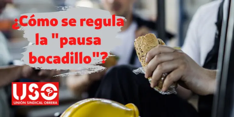 ¿Cómo se regula el descanso entre jornada o "pausa bocadillo"?