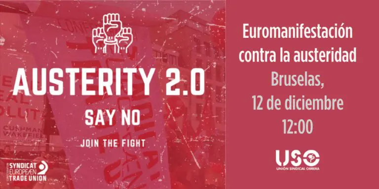 USO se moviliza con la CES contra el retorno a la austeridad de la UE