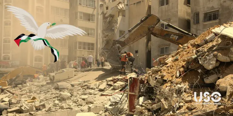 USO sale a la calle por la paz en Palestina