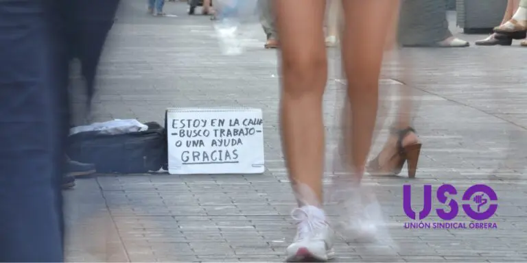 Sindicato USO. 12,6 millones de personas viven en riesgo de pobreza y/o exclusión social en España