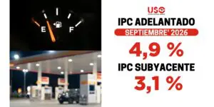 Sindicato USO. El IPC adelantado al 4,9% confirma que las personas trabajadoras no pueden asumir el coste de la vida