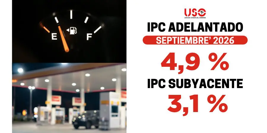 Sindicato USO. El IPC adelantado al 4,9% confirma que las personas trabajadoras no pueden asumir el coste de la vida