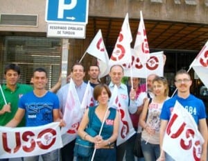 USO se manifiesta ante la Embajada de Turquía en Madrid