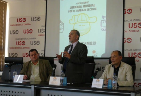 La USO debate en la celebración de la Jornada Mundial por el Trabajo Decente