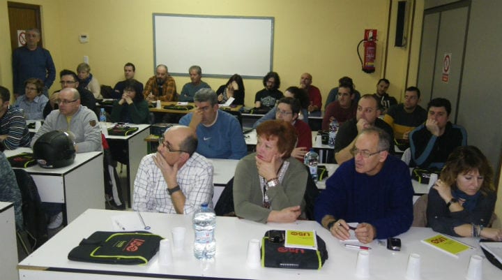 Curso de formación sindical en USO Aragón