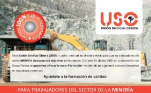 USO oferta formación en Prevención de Riesgos y Seguridad minera
