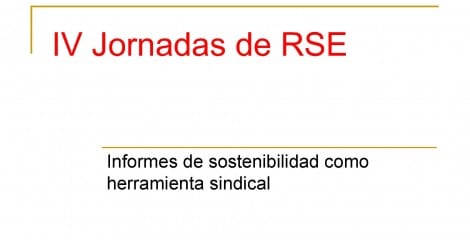 IV Jornadas de RSE USO. Ponencia presentación Sara García.