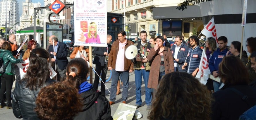 USO se concentra contra la Violencia Machista en Madrid