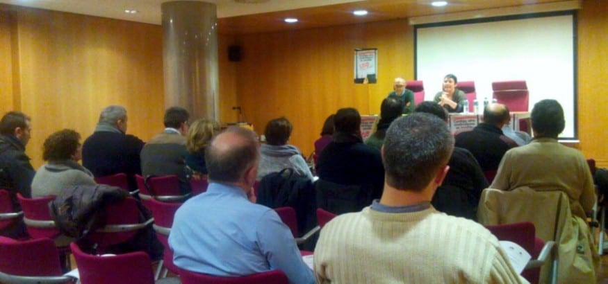 Asamblea formativa en la sede USO en Santiago de Compostela