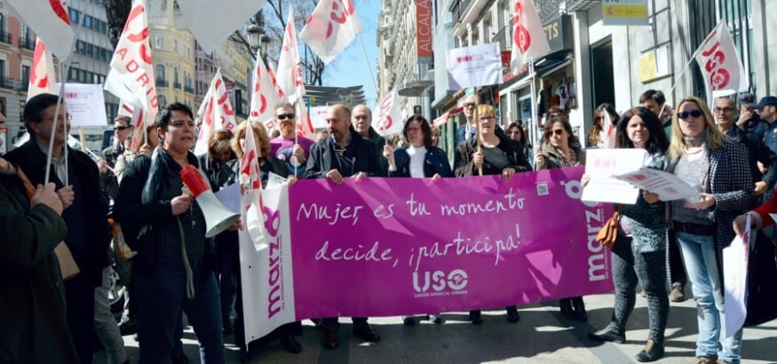 USO reivindicó la necesaria participación de la mujer en los actos con motivo del 8 de marzo