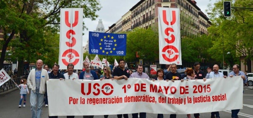 Miles de personas reivindican con USO la regeneración democrática, social y sindical en el 1 de Mayo