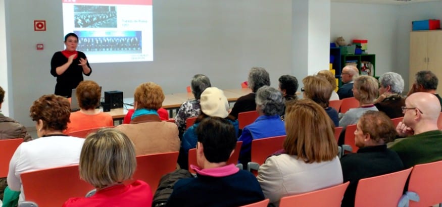 USO imparte el taller “Violencia contra la mujer en los medios” en el Centro de Mayores Loyola de Palacio