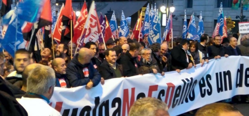 Julio Salazar participó en la manifestación por el Derecho a Huelga