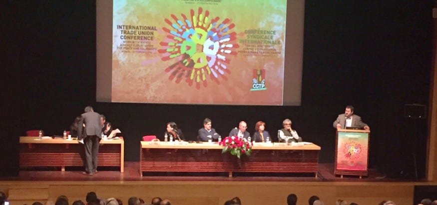Julio Salazar participa en el congreso de la CGTP-IN de Portugal