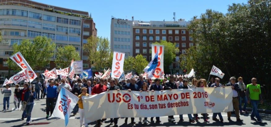 LA RECUPERACIÓN DEL EMPLEO, SALARIOS Y LOS DERECHOS SOCIALES, REIVINDICACIONES DE USO en el 1 de mayo