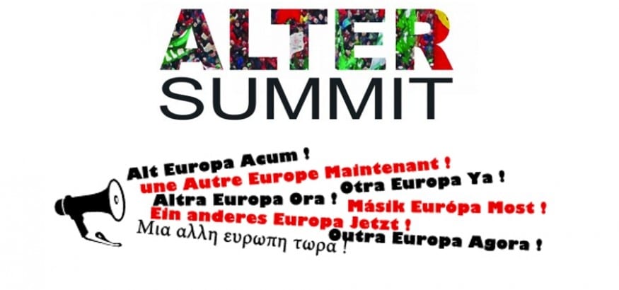 Reunión de Alter Summit plataforma sindical y social alternativa europea