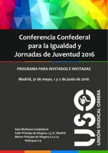 Programa de Conferencia Confederal de igualdad y juventud 2016