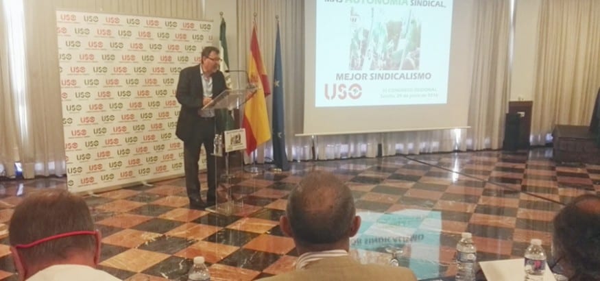 El VI Congreso de USO Andalucía reelige a Agustín Parrilla como secretario general