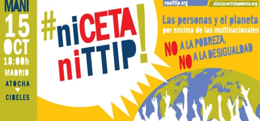 Manifestación 15OCT. Las personas y el planeta por encima de las multinacionales