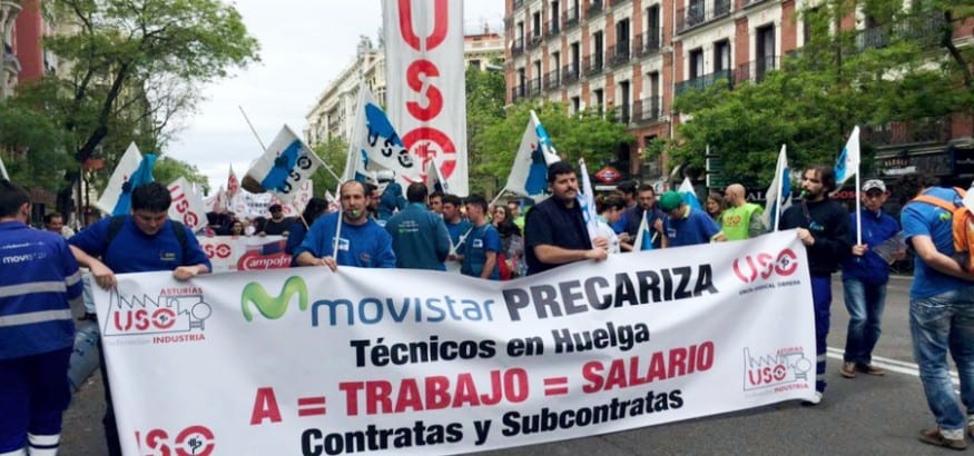 USO exige la dignificación de los trabajadores de contratas y subcontratas