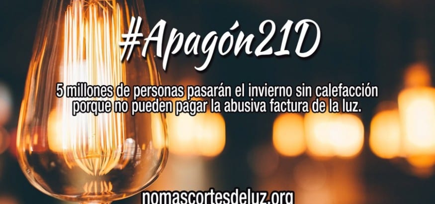 Contra los abusos de las eléctricas, #Apagón21D