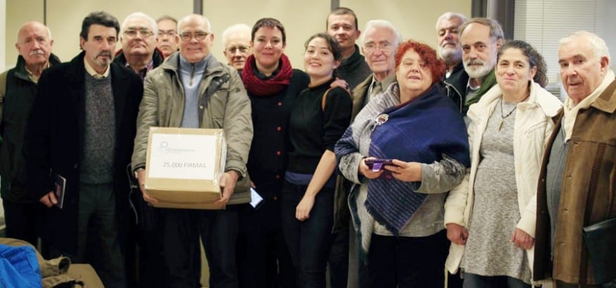 La MERP entrega firmas para blindar las pensiones en las Defensorías del Pueblo