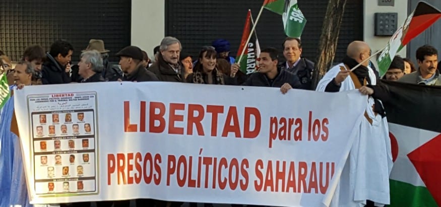 Concentración ante la Embajada de Marruecos por el juicio contra 24 saharauis del grupo de Gdeim Izik