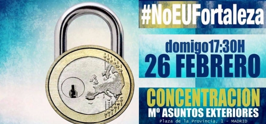 26 de febrero. Concentración No a la Europa Fortaleza