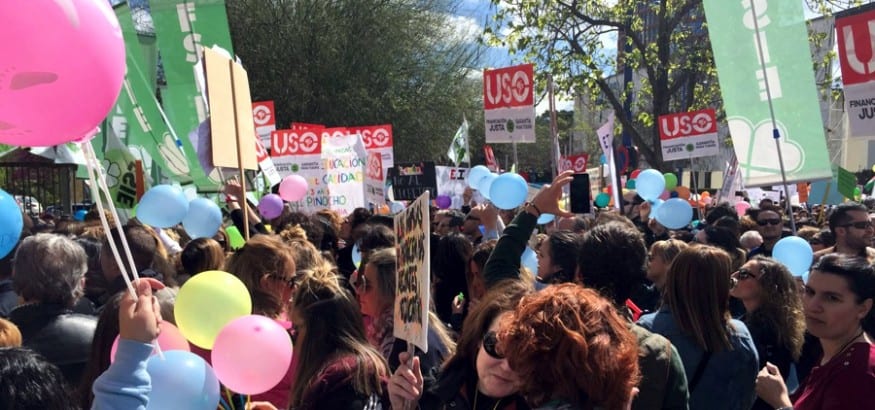 USO, en defensa de los puestos de trabajo de los docentes de la Concertada