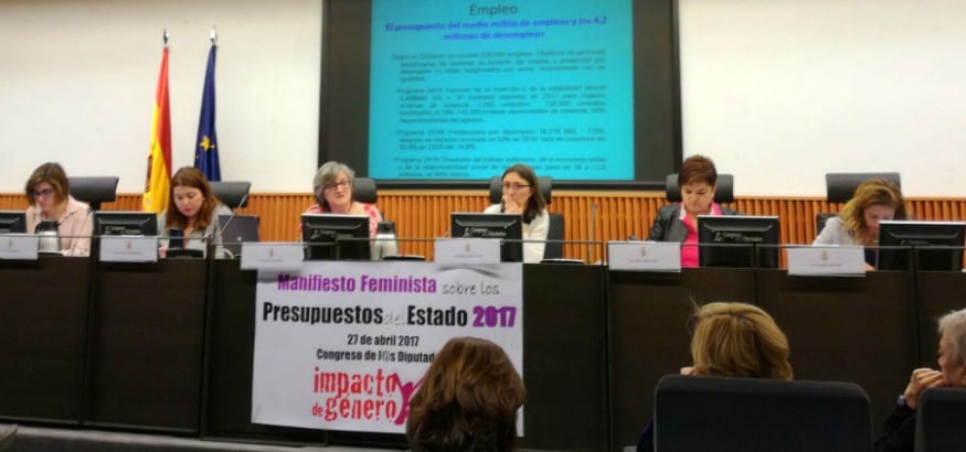 Presentación del manifiesto sobre los PGE de la Plataforma Impacto de Género Ya