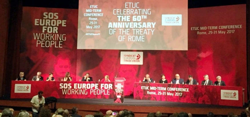 Conferencia de la CES: SOS Europa para los trabajadores