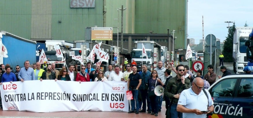 USO condena la represión sindical en Global Steel Wire (GSW)
