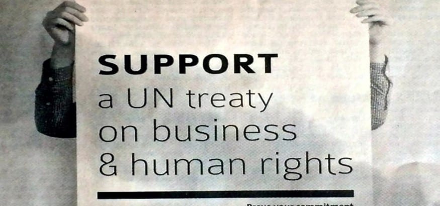 USO apoya un tratado sobre transnacionales y derechos humanos