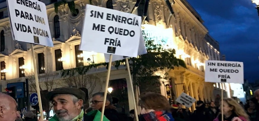 Madrid se manifiesta contra la Pobreza Energética