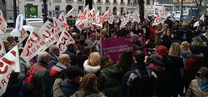 USO rompe la etiqueta de la precariedad femenina el 8 de marzo