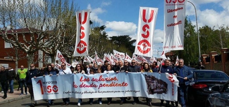 USO exige la recuperación de los salarios y las pensiones, la deuda pendiente de esta crisis