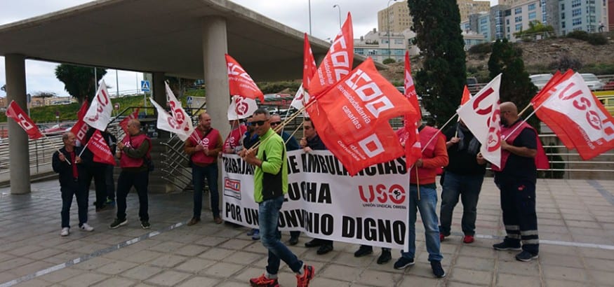 USO se concentra mañana en el Parlamento canario contra el bloqueo del convenio de Ambulancias