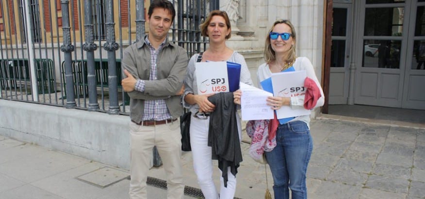 SPJ-USO-Andalucía entrega más de 5.000 firmas para solicitar las cantidades descontadas en 2013 y 2014