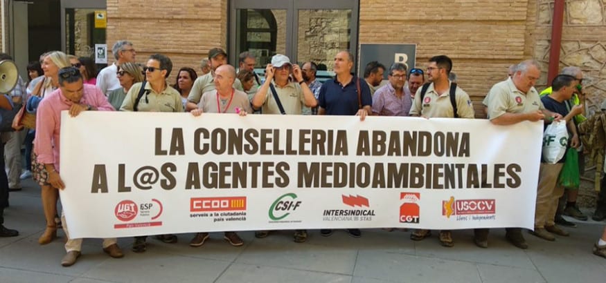 USOCV apoya las reivindicaciones de los agentes medioambientales de la Generalitat Valenciana