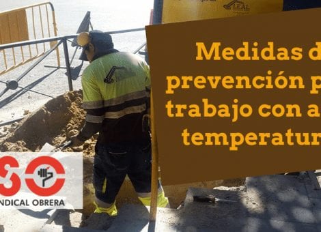 USO recomienda extremar la prevención en el trabajo con calor extremo