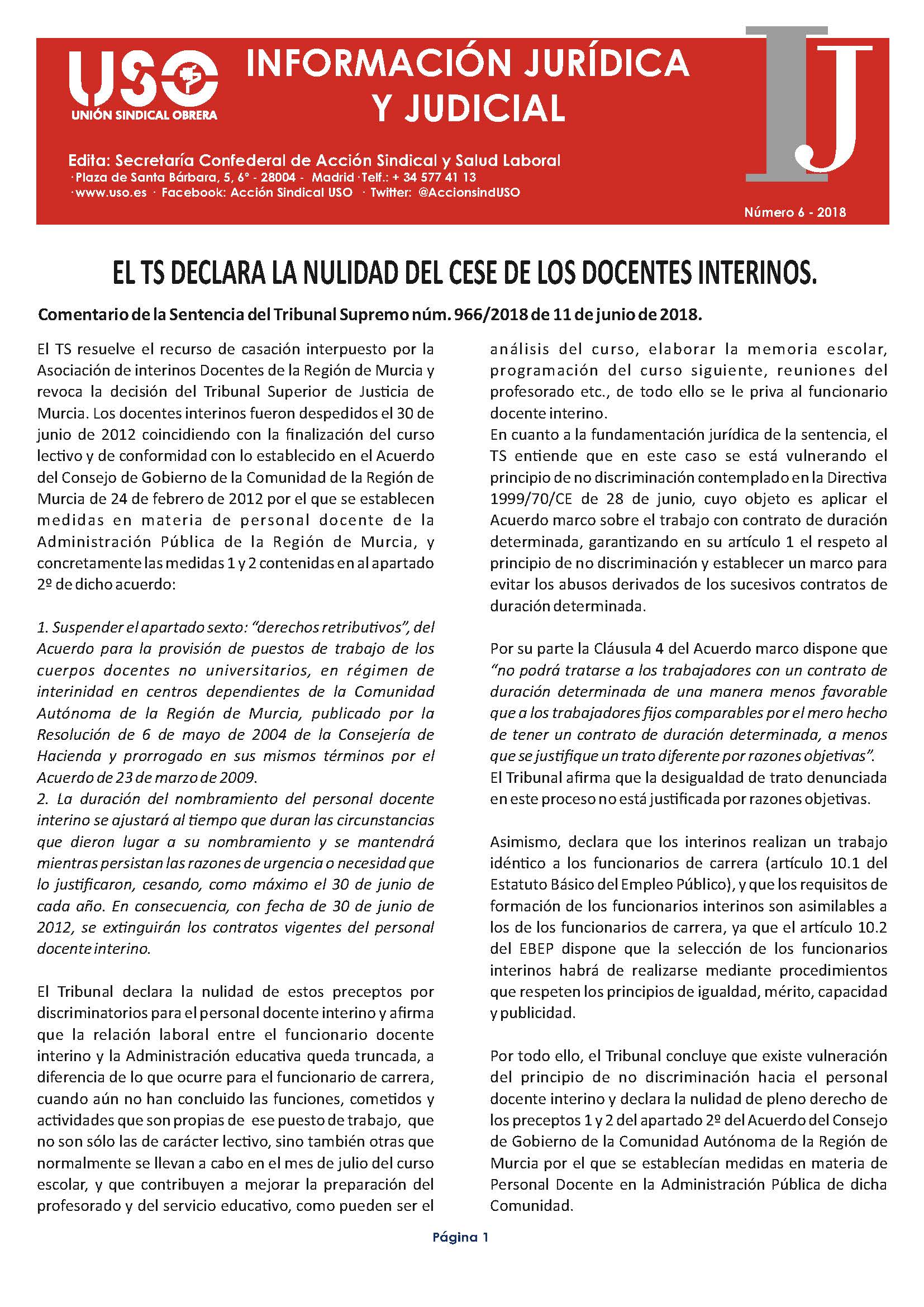 Información Jurídica y Judicial nº 6