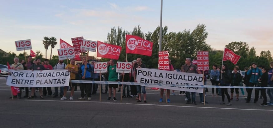 Paros parciales de los trabajadores de TRW en Alfaro por la equiparación con la planta de Corella