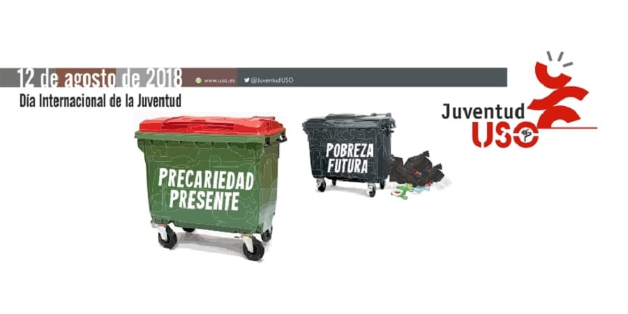 “Precariedad presente, pobreza futura”, el lema de nuestro Día Internacional de la Juventud