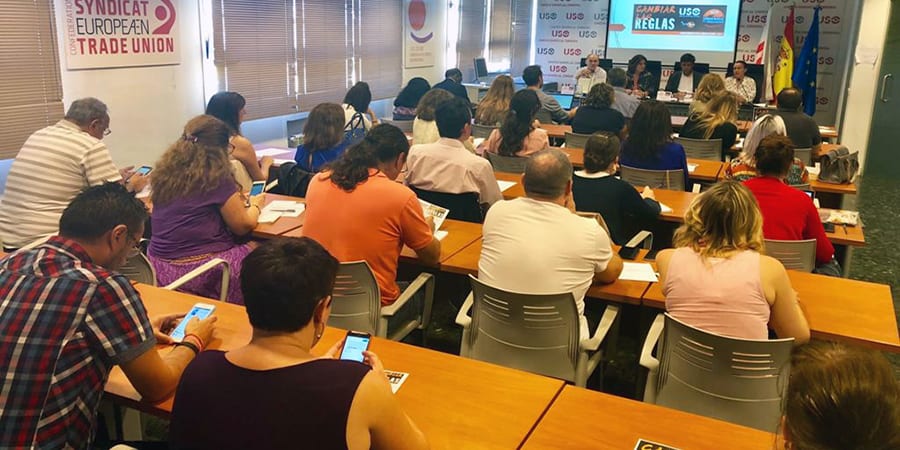 USO exige cambiar las reglas en la jornada del Trabajo Decente