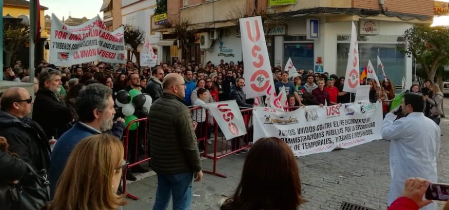 Concentración en Extremadura para exigir regularizar a temporales, indefinidos no fijos e interinos