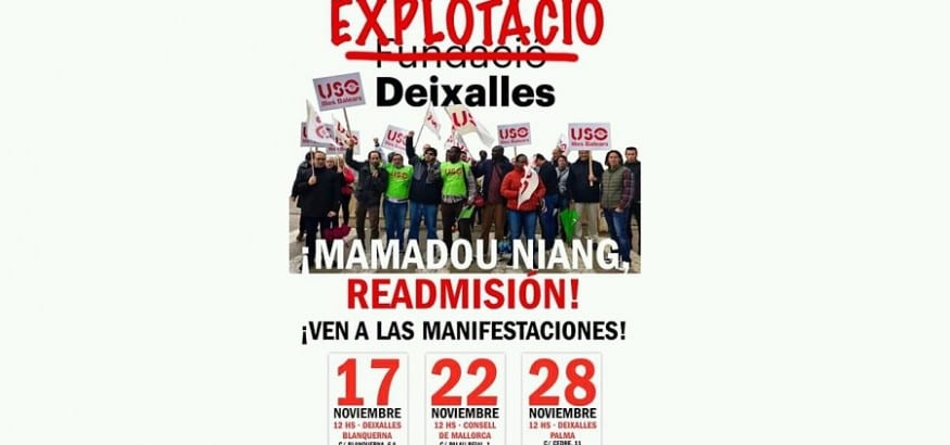 Continúan las movilizaciones por el despido de Mamadou Niang por persecución sindical