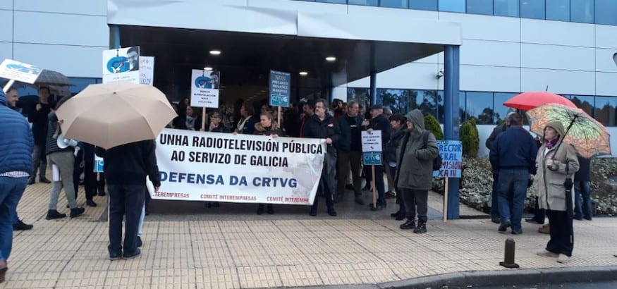 Los trabajadores de CRTVG, en huelga contra el desmantelamiento y la manipulación