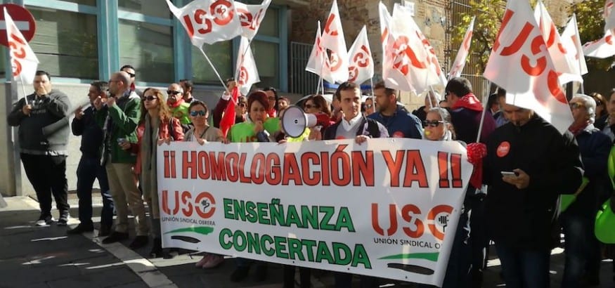 La Concertada vuelve a protestar contra la discriminación y el silencio de la Junta de Extremadura