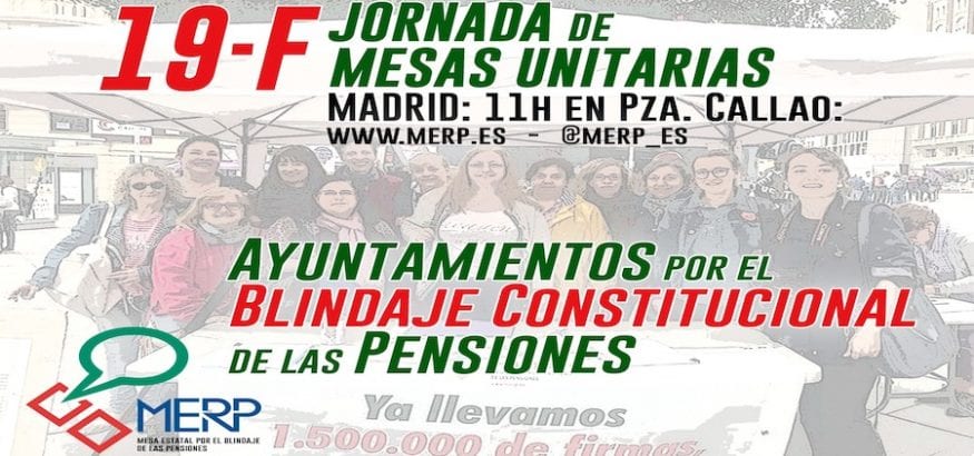 19 de febrero, nueva jornada de mesas unitarias de la MERP